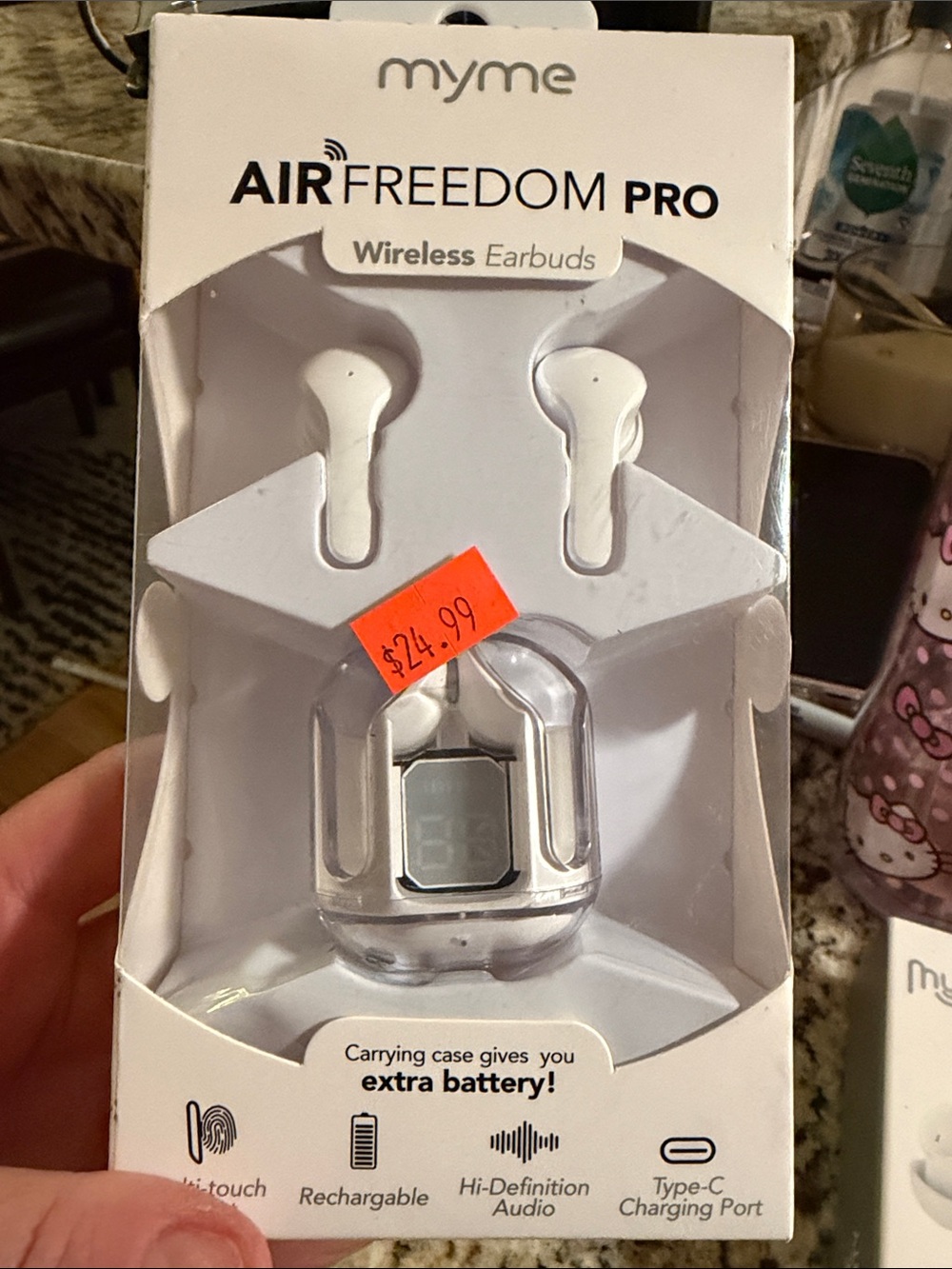 Air Freedom Pro Wireless Earbuds - White NWT w/ Extra Battery